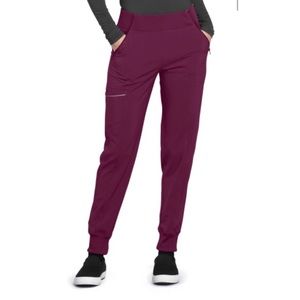 Burgundy infinity jogger scrubs